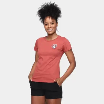 Camiseta Flowers Volcom - Coral