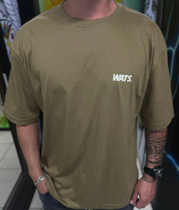 Camiseta Logo Boton Wats Company Caqui
