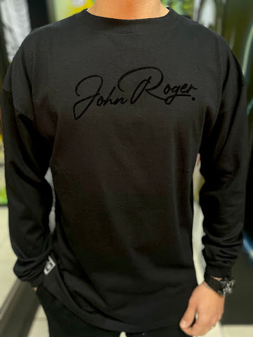 Camiseta Malhão Manga Longa Floco John Roger - Preto