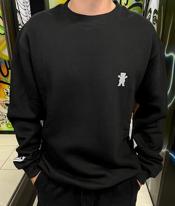 Moletom Careca Grizzly Mini Og Bear Crewneck Black