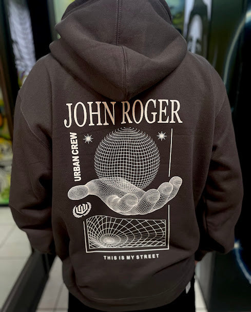 Moletom Canguru Fire World John Roger - Marrom