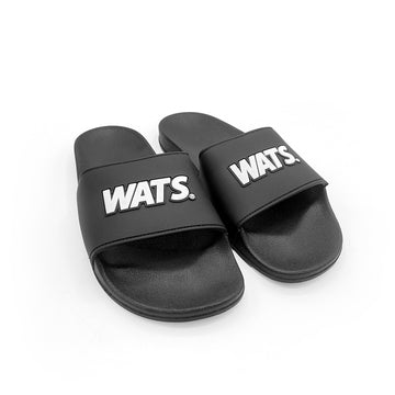 Chinelo Slide Logo Preto - Wats Company