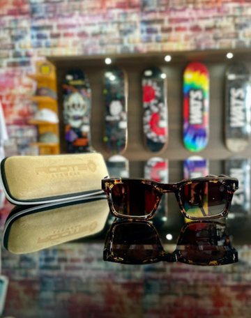 Óculos de Sol Roots Eyewear - Marrom Rajado