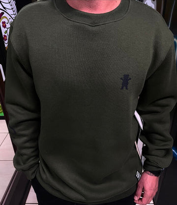 Moletom Careca Grizzly Mini Bear Verde Militar Outlet