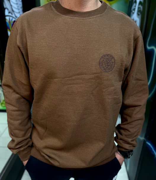 Moletom Careca Okdok - Marrom Mescla