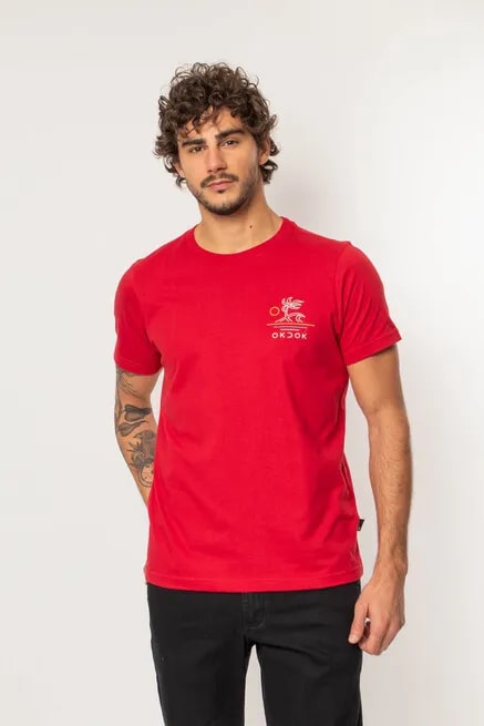 Camiseta Classic Sunrise Okdok - Vermelha