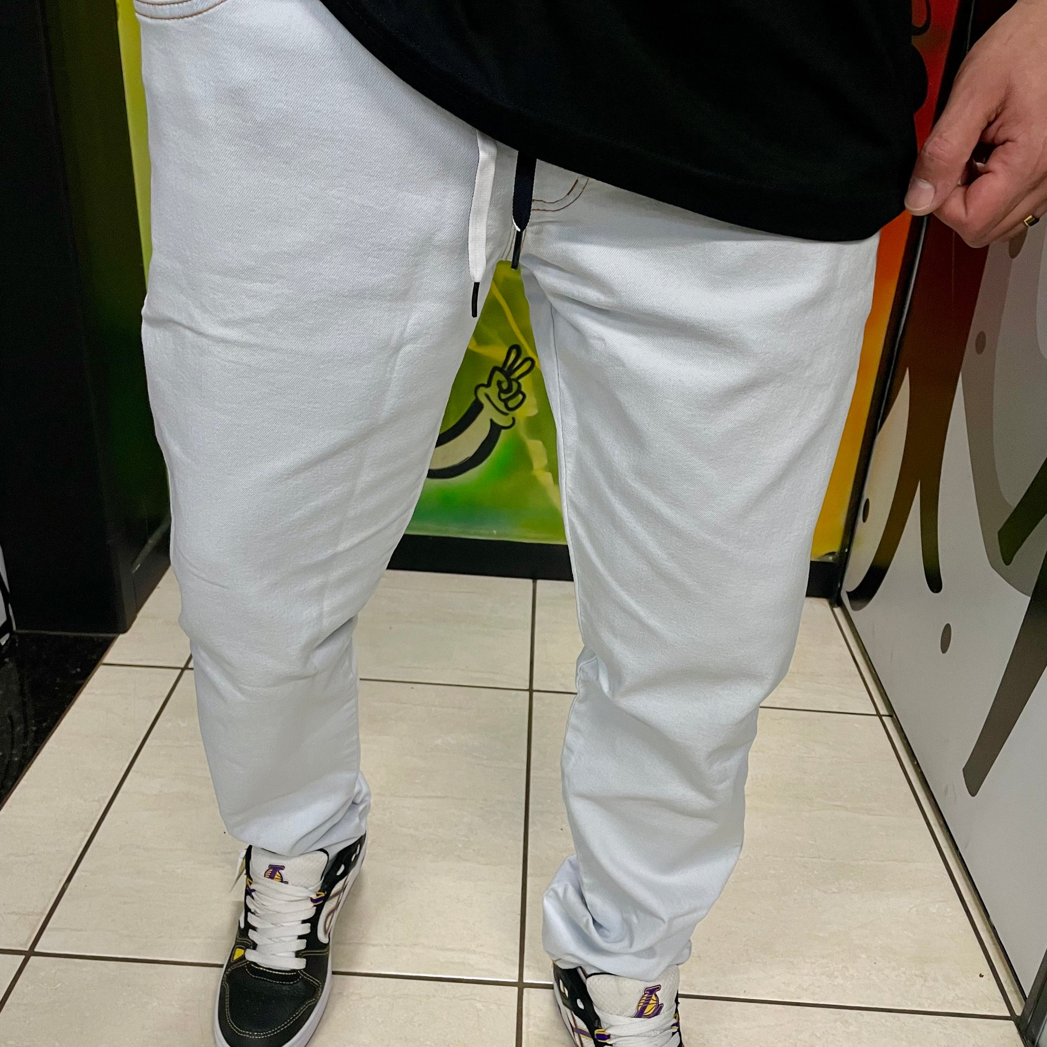 Calça Jeans Tradicional Wats Company Off White