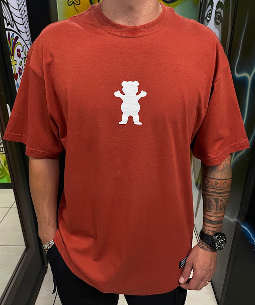T-shirt Grizzly Back Script Logo Tee - Rust