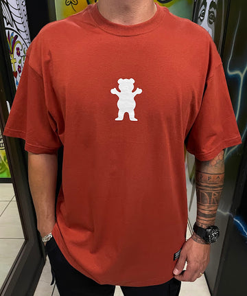 T-shirt Grizzly Back Script Logo Tee - Rust