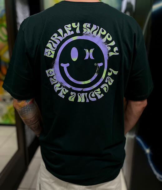 Camiseta Silk Dirty Smile Hurley - Militar