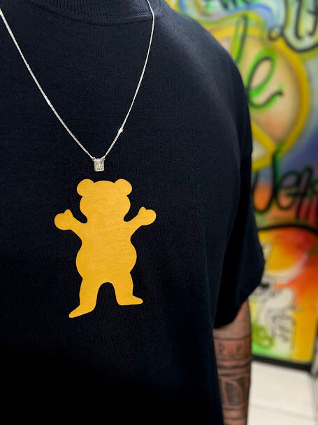 T-shirt Grizzly Back Script Logo Tee - Black