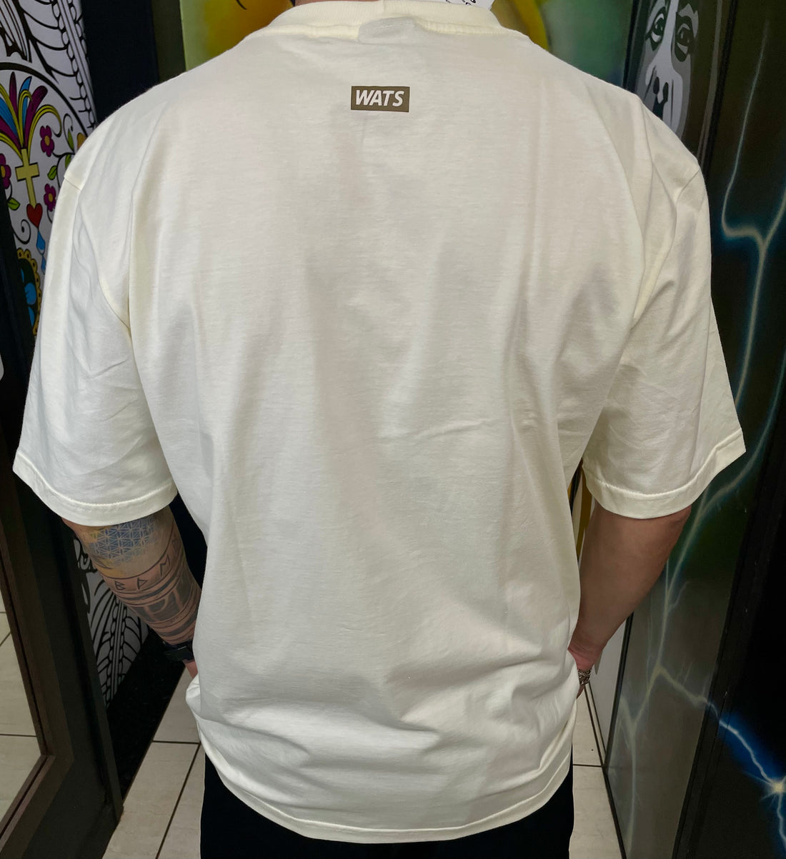 Camiseta Logo Boton Wats Company Off White
