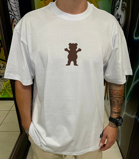 T-shirt Grizzly Back Script Logo Tee - White