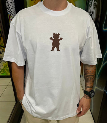 T-shirt Grizzly Back Script Logo Tee - White