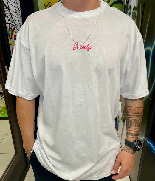 T-shirt Grizzly Mini Script tee - Branca