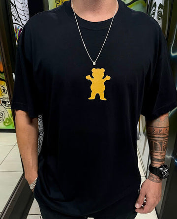 T-shirt Grizzly Back Script Logo Tee - Black