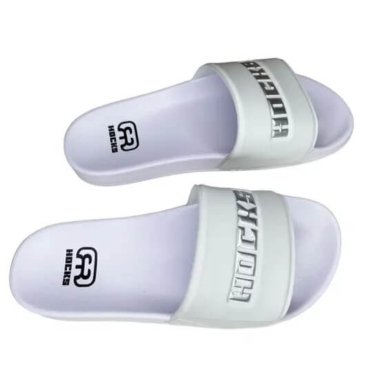 Chinelo Slide White Silver Hocks Skate