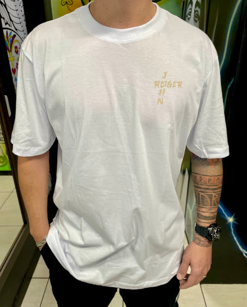 Camiseta Masculina John Roger Dragon - Branco