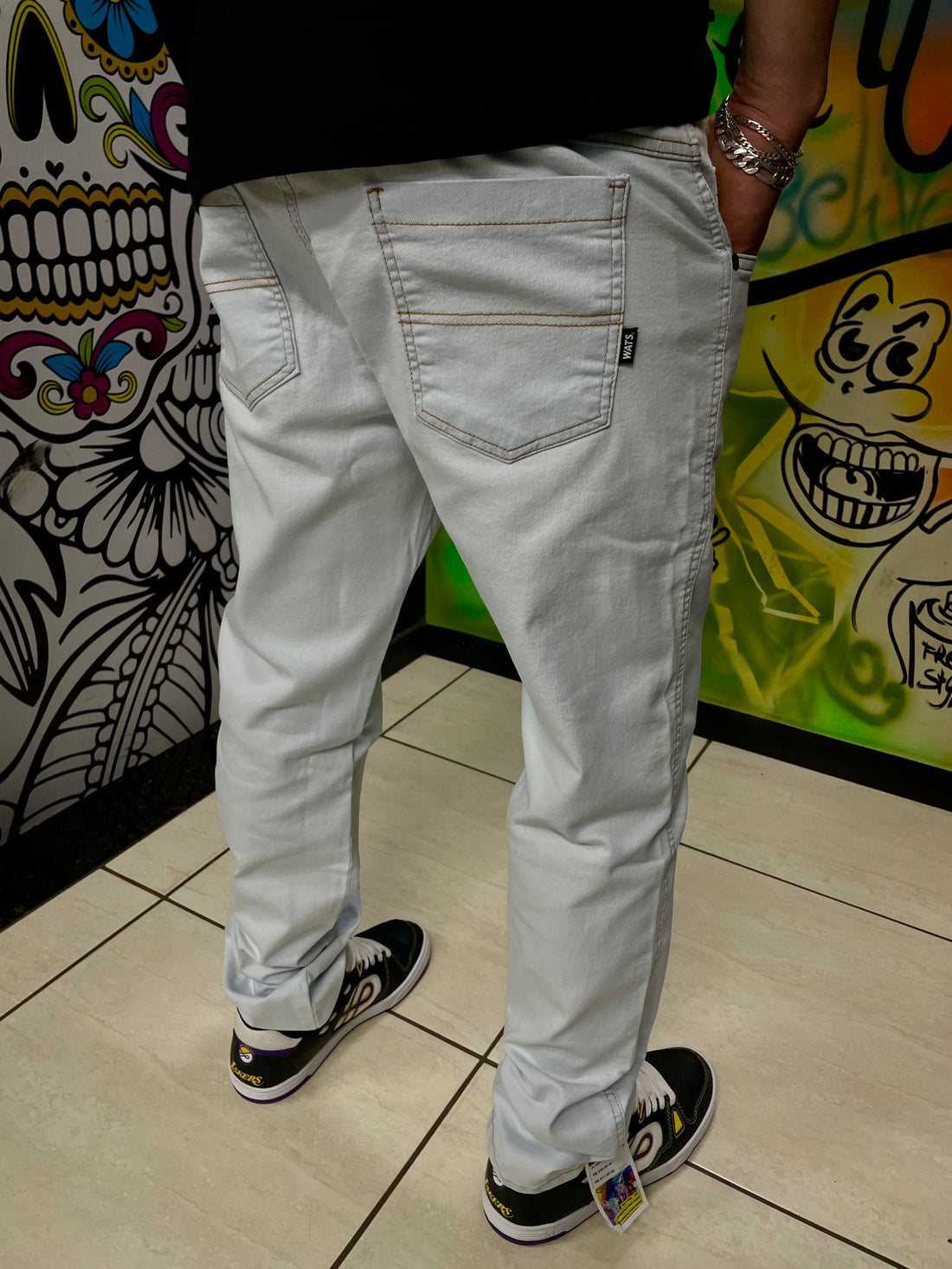 Calça Jeans Tradicional Wats Company Off White