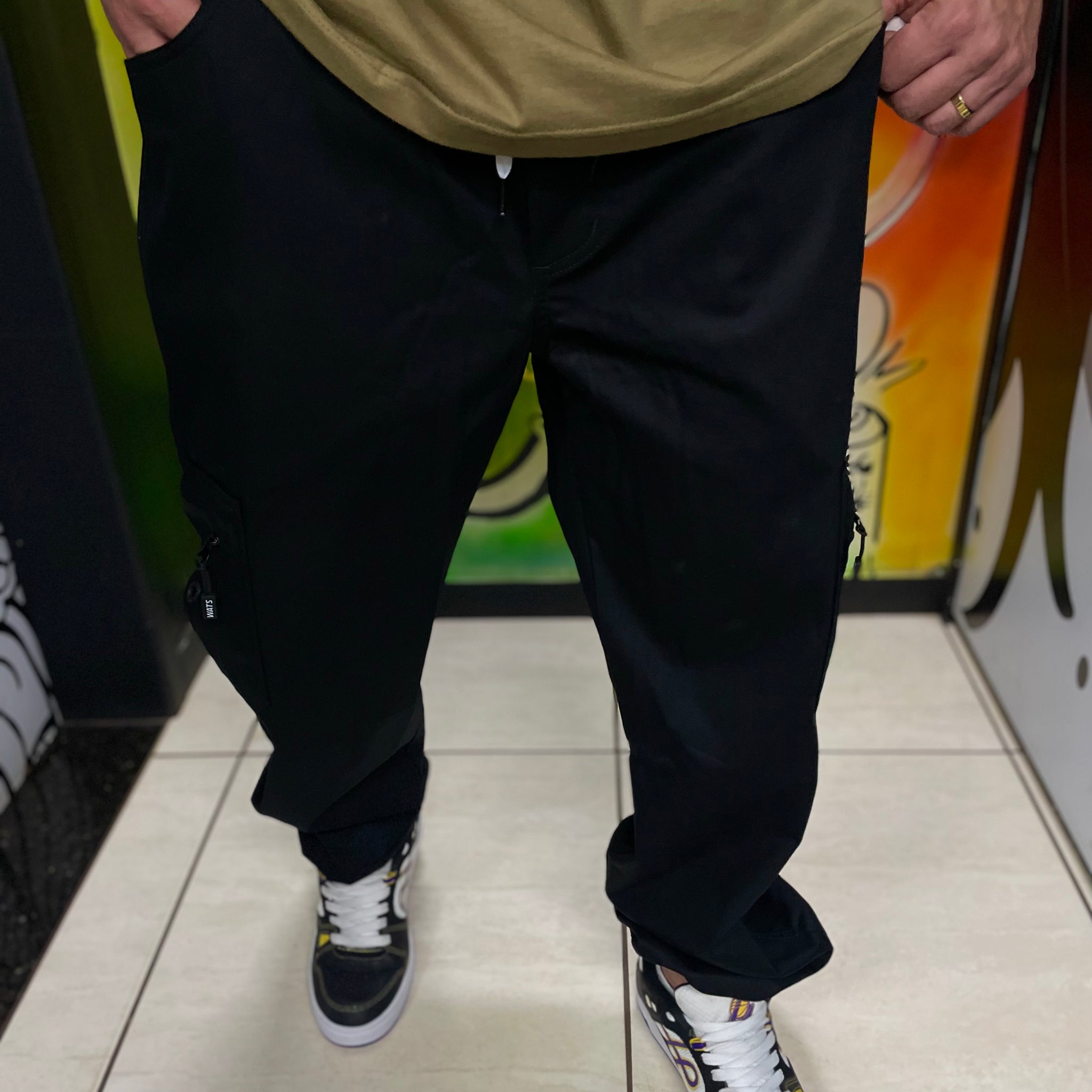 Calça Combat Cargo Wats Company Preto