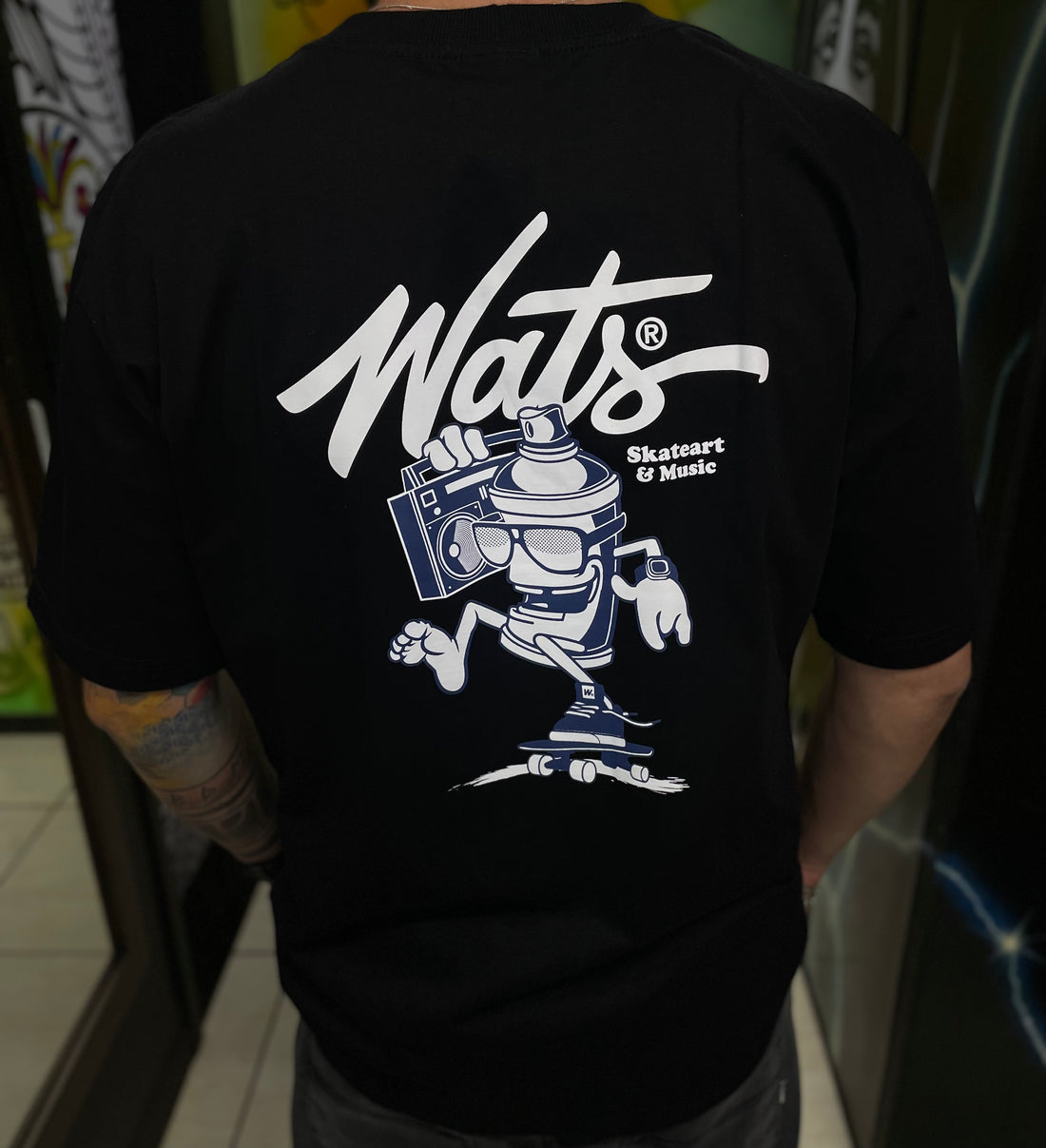 Camiseta Spray Wats Company Preto