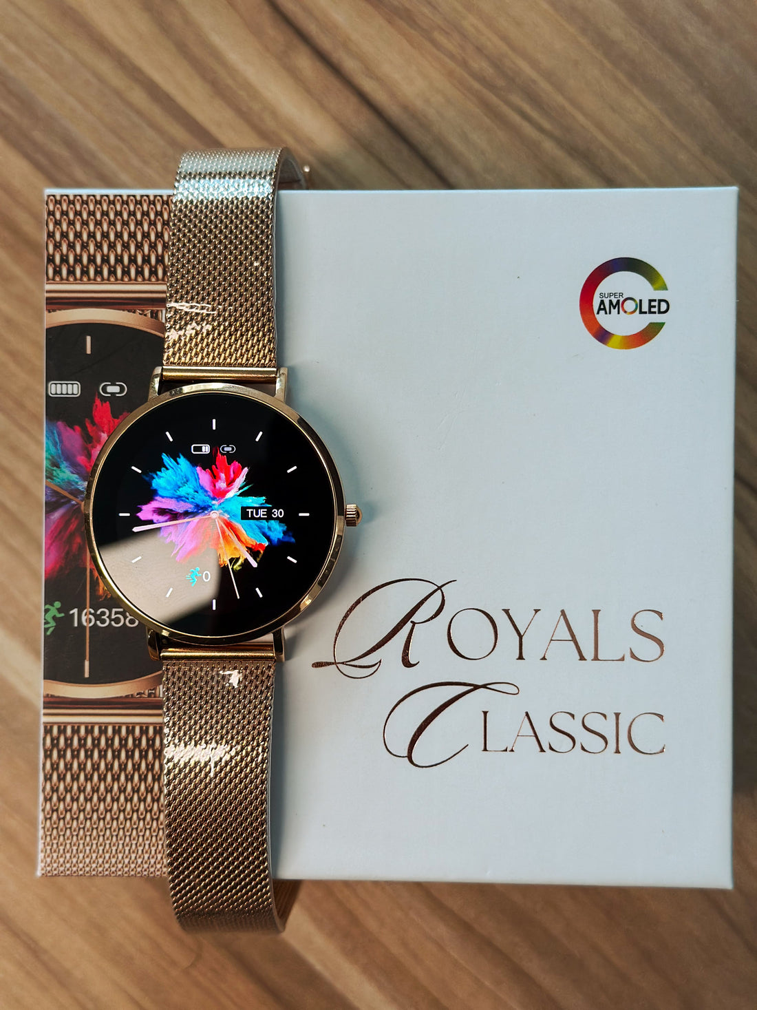ROYALS CLASSIC WEARZONE | Smartwatch Elegante | AMOLED | VIDRO GORILLA GLASS até 3 Dias de Bateria