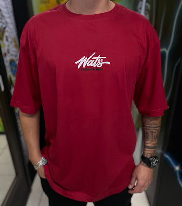 Camiseta Spray Wats Company - Vermelho Rubro