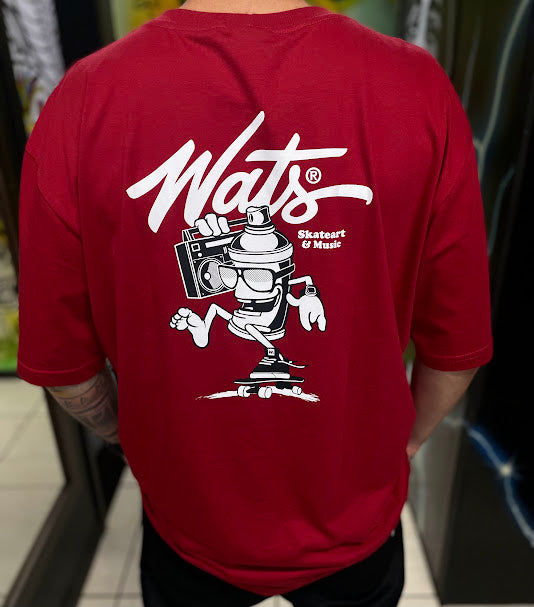 Camiseta Spray Wats Company - Vermelho Rubro
