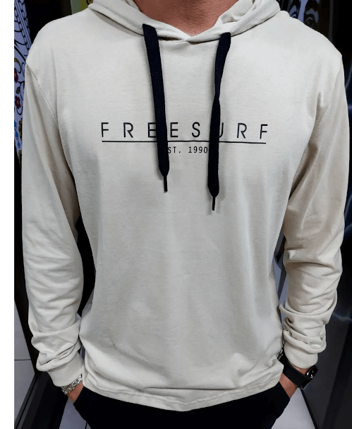 Camiseta Manga Longa Freesurf Bay Khaki Outlet