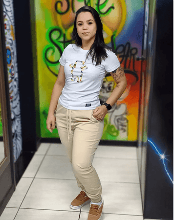 T-shirt Lets Link Grizzly - Branca