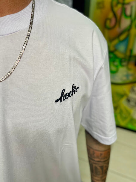 Camiseta Malha Classic Hocks Skate - Branca