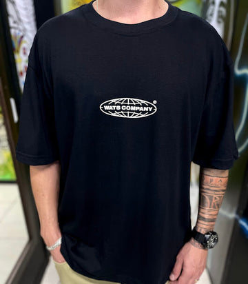 Camiseta Oversized World Wats Company - Preta