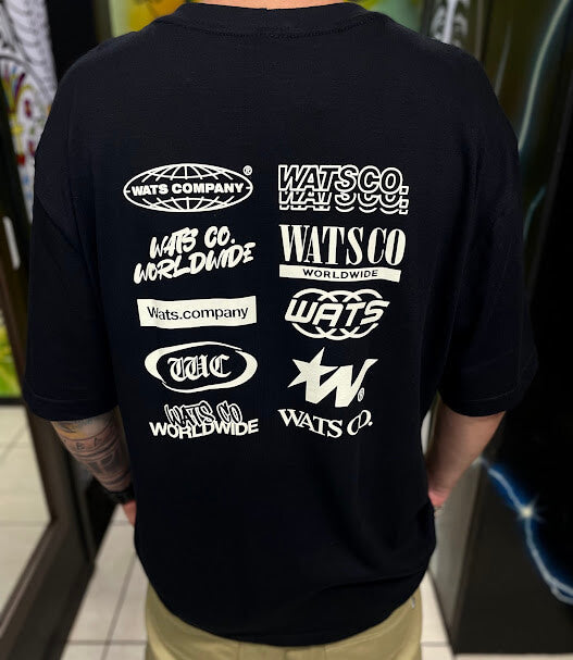 Camiseta Oversized World Wats Company - Preta