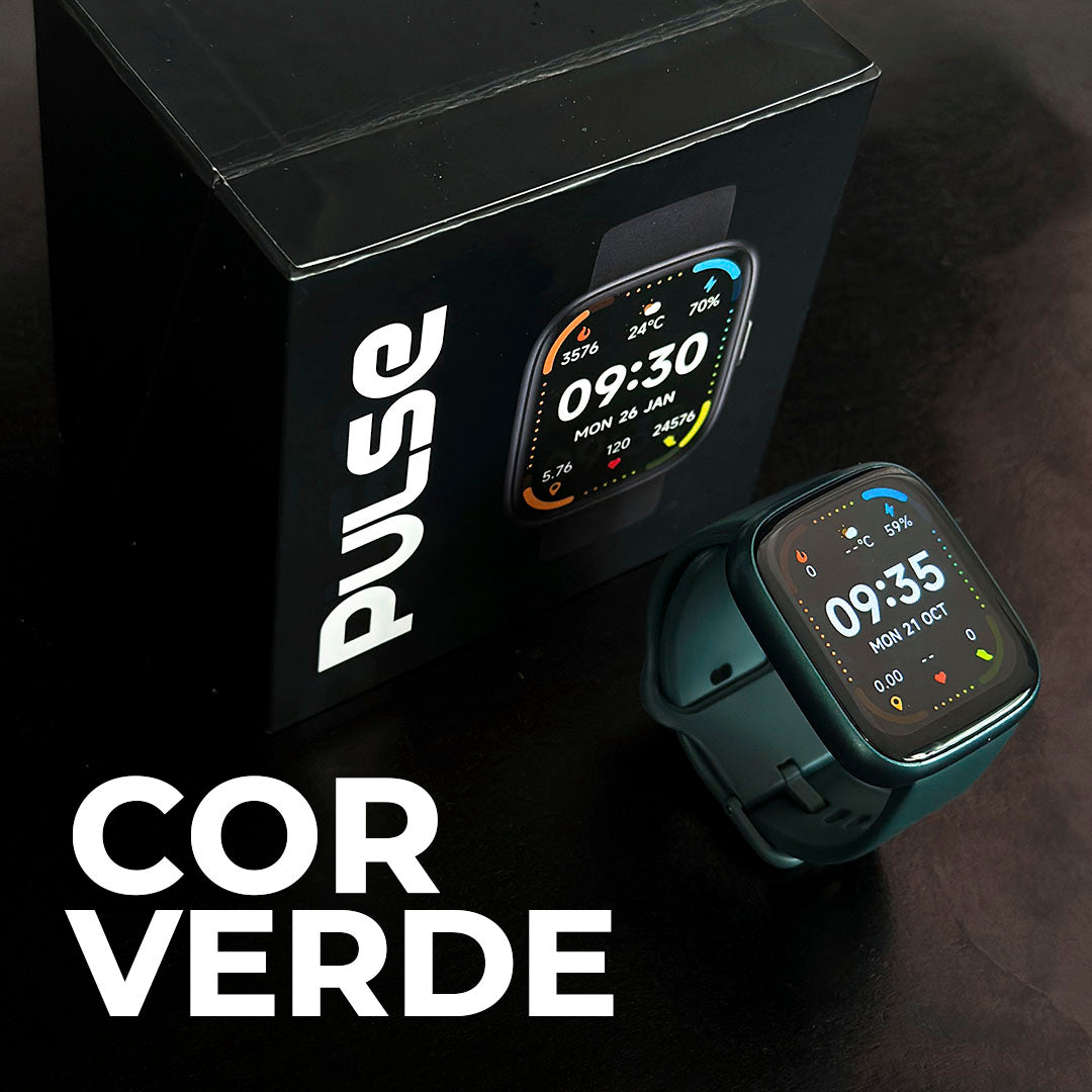 PULSE WEARZONE VERDE | Smartwatch Esportivo | A PROVA D'ÁGUA, ALEXA integrada até 7 Dias de Bateria (Cópia)