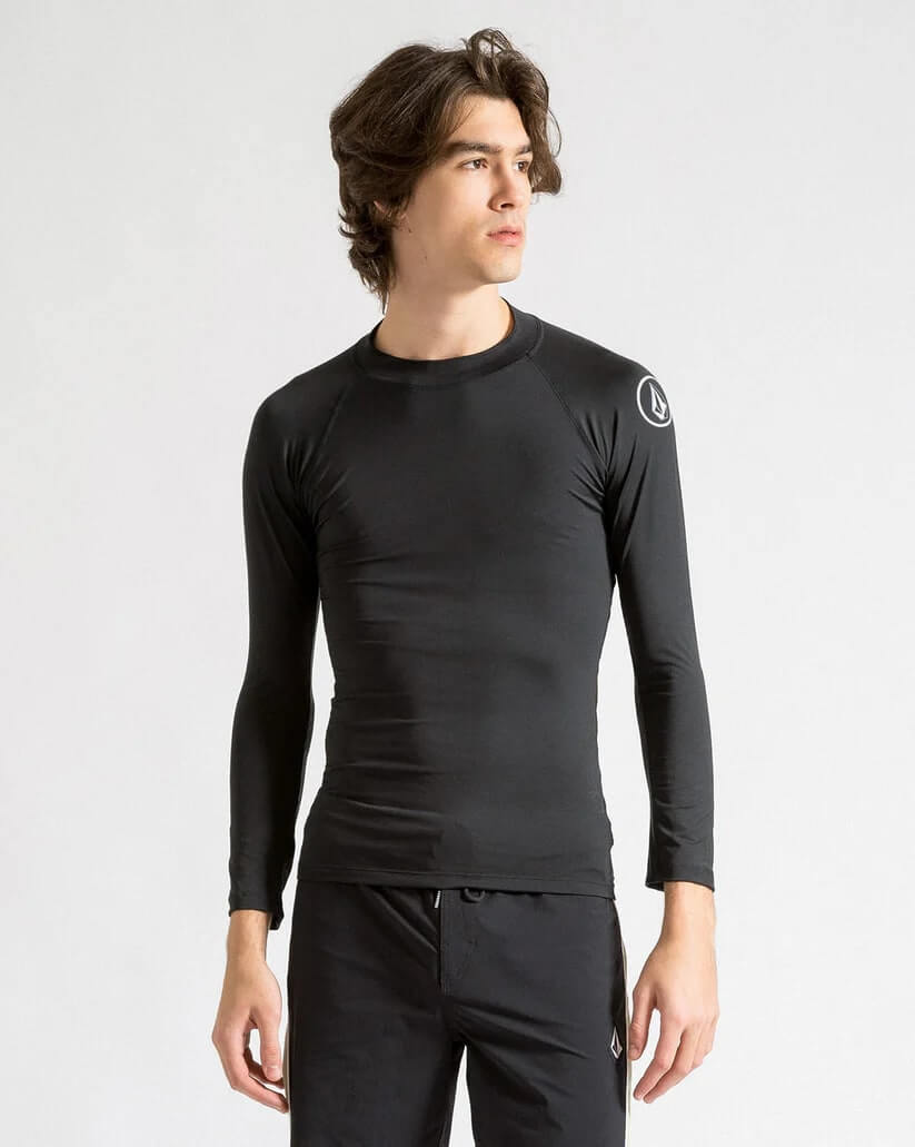 Camiseta Lycra Volcom Manga Longa Lido Stone Preta