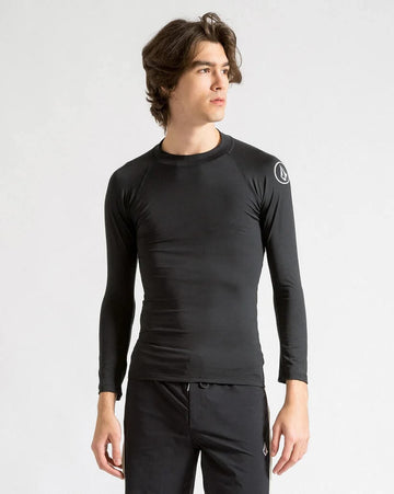 Camiseta Lycra Volcom Manga Longa Lido Stone Preta