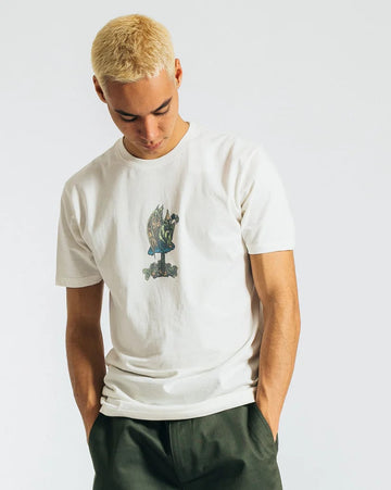 Camiseta Volcom Long Fit Skate Vitals Wizard - Off White