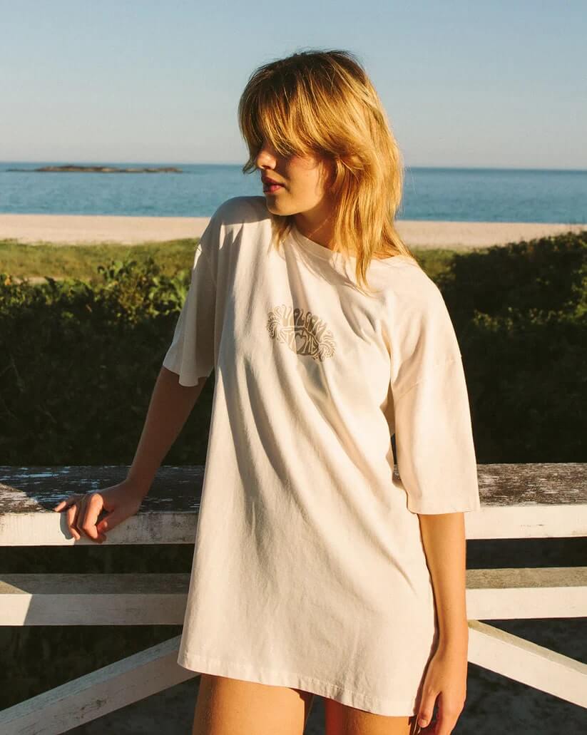 Camiseta Volcom Oversized My Guys - Areia