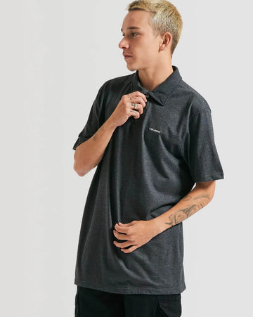 Camisa Polo Volcom Corporate - Mescla Preto