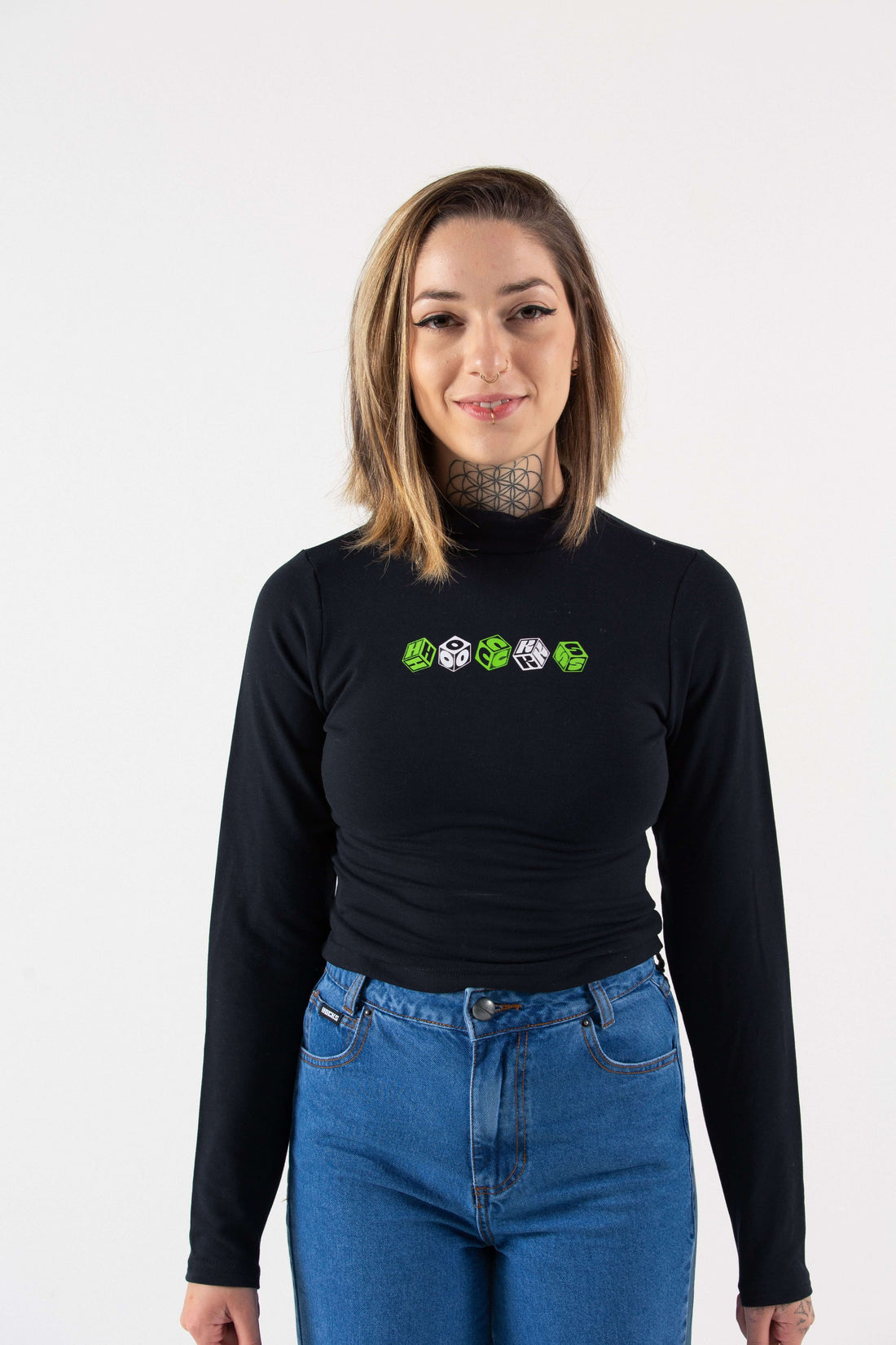 Blusa Manga Longa Malha Relação Hocks Skate - Preta