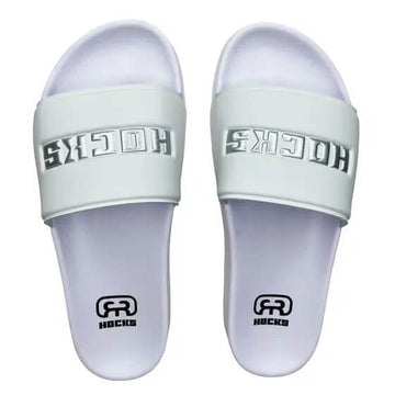 Chinelo Slide White Silver Hocks Skate