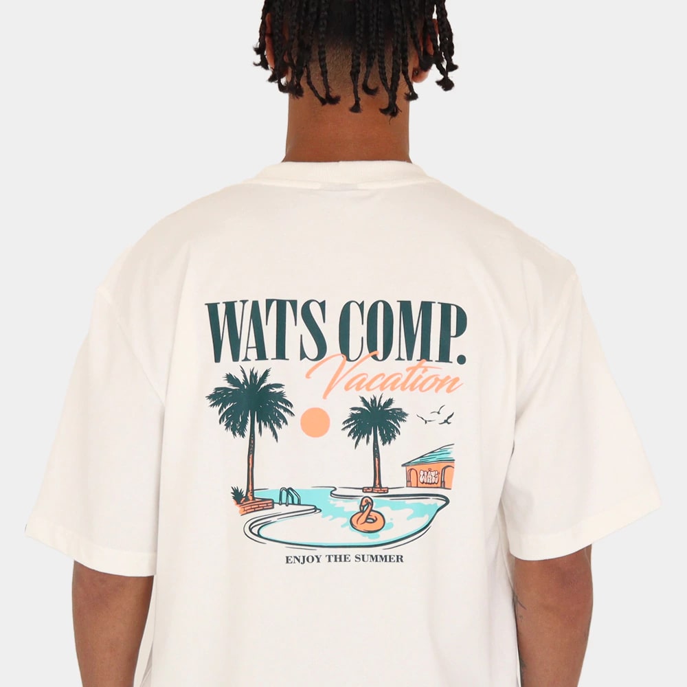 Camiseta Oversized Enjoy Wats Company - Off White