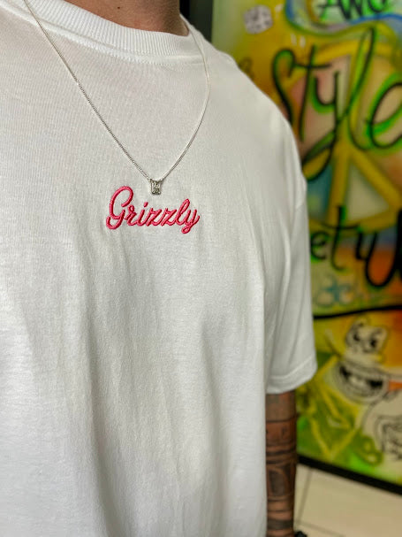 T-shirt Grizzly Mini Script tee - Branca