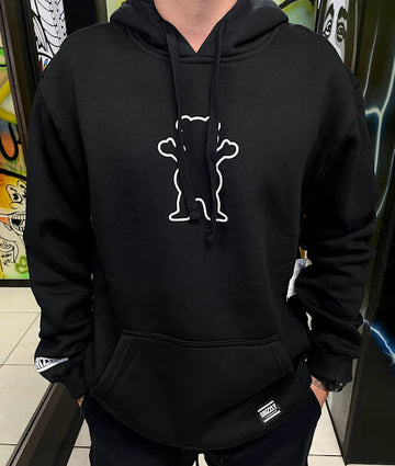 Moletom Fechado Canguru Grizzly Outline Og Bear Hoodie
