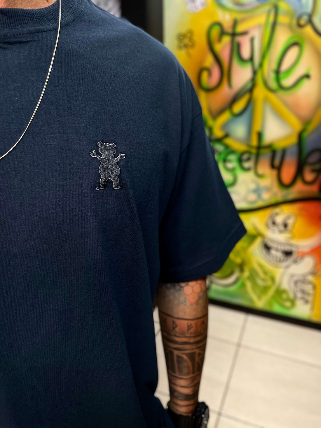 T-shirt Grizzly Mini Og Bear - Midnigth Blue