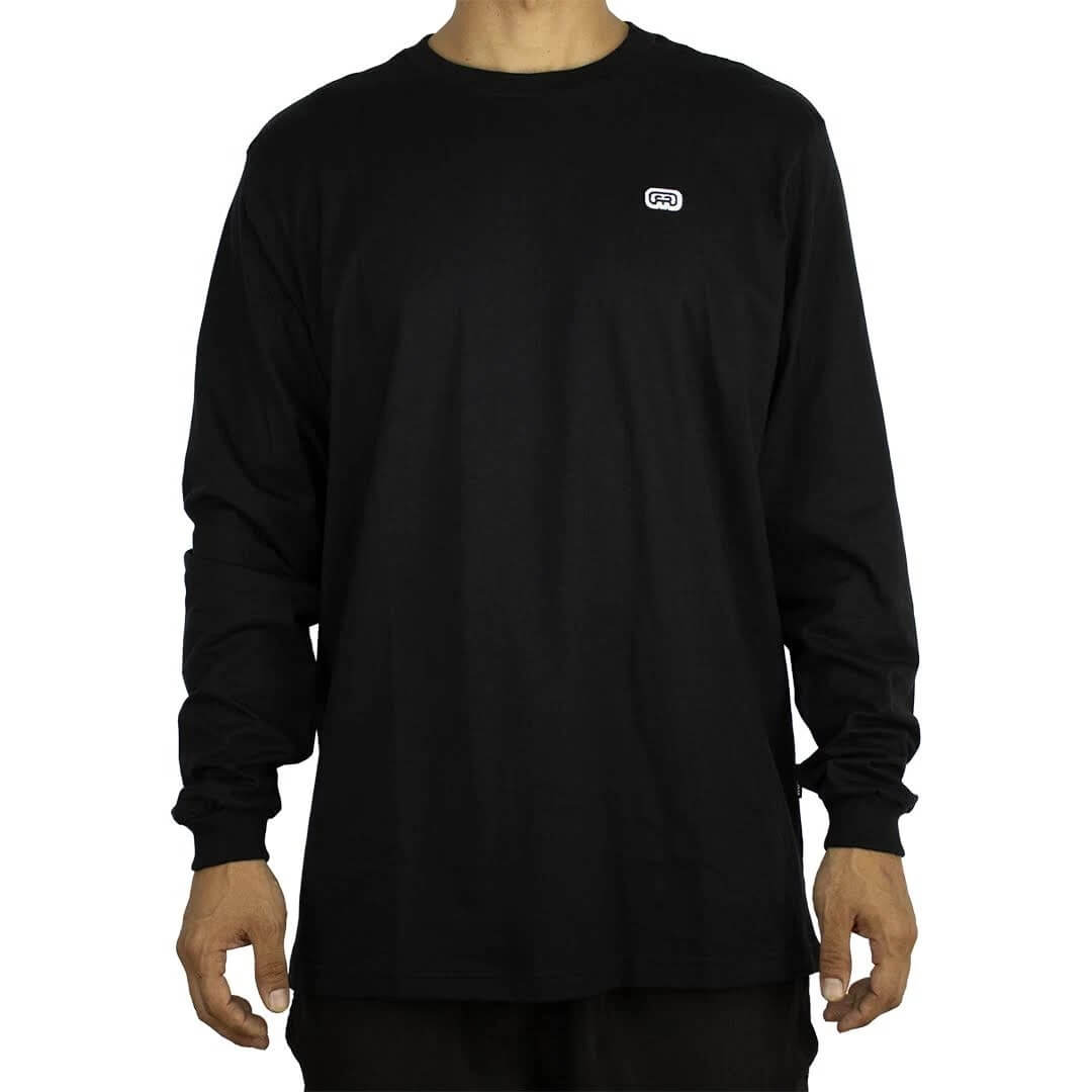 Camiseta Manga Longa Logo Malha Hocks Skate - Preta