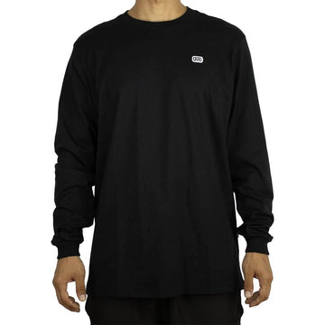 Camiseta Manga Longa Logo Malha Hocks Skate - Preta