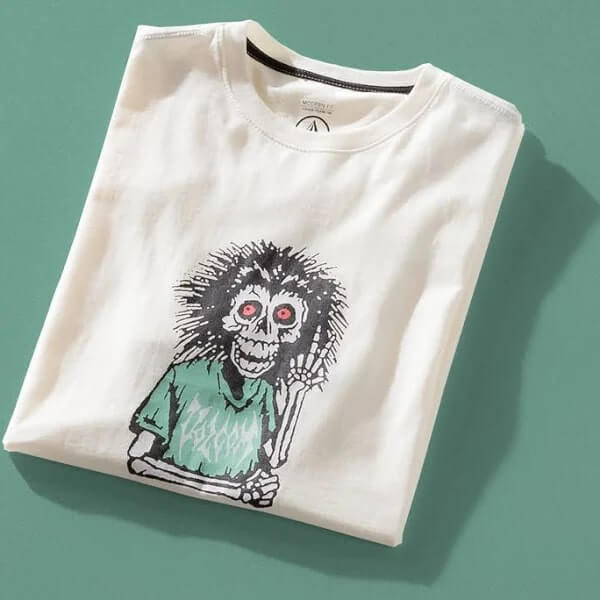 Camiseta Skunky Volcom Slim Fit - Off White